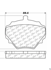 Centric Premium Semi-Metallic Brake Pads with Shims and Hardware 300.05181                                     - 300.05181 - Image 3