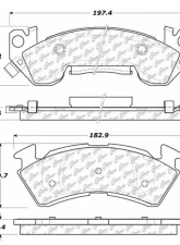 Centric Premium Semi-Metallic Brake Pads with Shims and Hardware 300.06141                                     - 300.06141 - Image 2