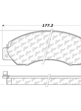 Centric Premium Semi-Metallic Brake Pads with Shims and Hardware 300.07010                                     - 300.07010 - Image 2
