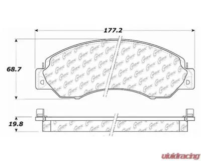 Centric Premium Semi-Metallic Brake Pads with Shims and Hardware 300.07010 - 300.07010