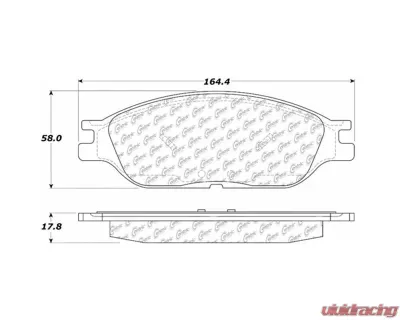 Centric Premium Semi-Metallic Brake Pads with Shims and Hardware 300.08030 - 300.08030