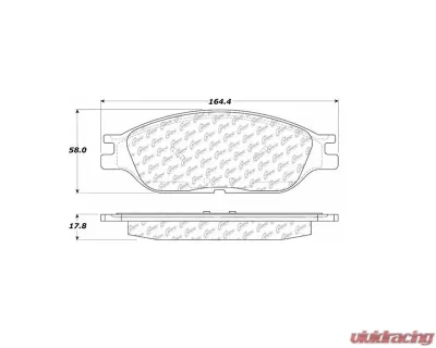 Centric Premium Semi-Metallic Brake Pads with Shims and Hardware 300.08030 - 300.08030