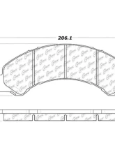 Centric Premium Semi-Metallic Brake Pads with Shims and Hardware 300.08250                                     - 300.08250 - Image 2