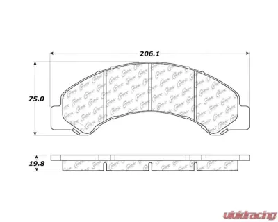 Centric Premium Semi-Metallic Brake Pads with Shims and Hardware 300.08250 - 300.08250