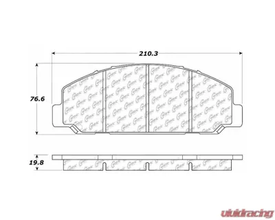 Centric Premium Semi-Metallic Brake Pads with Shims and Hardware 300.08270 - 300.08270