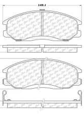 Centric Premium Semi-Metallic Brake Pads with Shims and Hardware 300.09030                                     - 300.09030 - Image 3