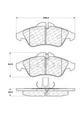 Centric Premium Semi-Metallic Brake Pads with Shims and Hardware 300.09500                                     - 300.09500 - Image 2