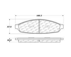 Centric Premium Semi-Metallic Brake Pads with Shims and Hardware 300.09530