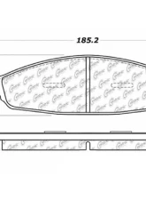 Centric Premium Semi-Metallic Brake Pads with Shims and Hardware 300.09530                                     - 300.09530 - Image 2
