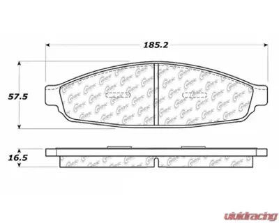 Centric Premium Semi-Metallic Brake Pads with Shims and Hardware 300.09530 - 300.09530