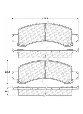 Centric Premium Semi-Metallic Brake Pads with Shims and Hardware 300.09740                                     - 300.09740 - Image 2