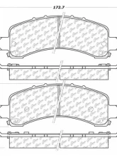 Centric Premium Semi-Metallic Brake Pads with Shims and Hardware 300.09740                                     - 300.09740 - Image 3