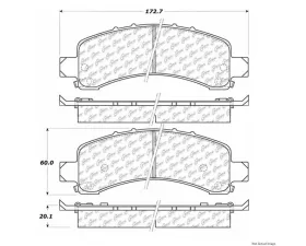 Centric Premium Semi-Metallic Brake Pads with Shims and Hardware 300.09740