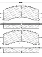 Centric Premium Semi-Metallic Brake Pads with Shims and Hardware 300.09740                                     - 300.09740 - Image 3