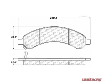 Centric Premium Semi-Metallic Brake Pads with Shims and Hardware 300.09890 - 300.09890