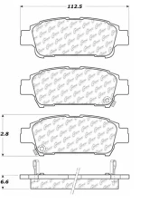 Centric Premium Semi-Metallic Brake Pads with Shims and Hardware 300.09950                                     - 300.09950 - Image 3