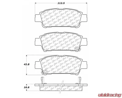 Centric Premium Semi-Metallic Brake Pads with Shims and Hardware 300.09950 - 300.09950