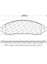 Centric Premium Semi-Metallic Brake Pads with Shims and Hardware 300.10220                                     - 300.10220 - Image 3