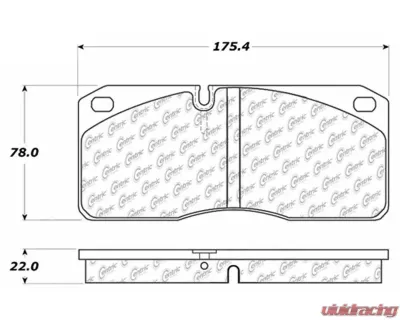 Centric Premium Semi-Metallic Brake Pads with Shims 300.10270 - 300.10270