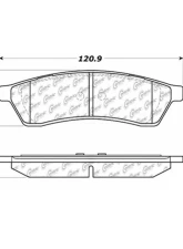 Centric Premium Semi-Metallic Brake Pads with Shims and Hardware 300.10300                                     - 300.10300 - Image 3