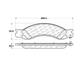 Centric Premium Semi-Metallic Brake Pads with Shims and Hardware 300.10640