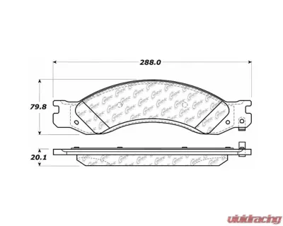 Centric Premium Semi-Metallic Brake Pads with Shims and Hardware 300.10640 - 300.10640