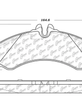 Centric Premium Semi-Metallic Brake Pads with Shims 300.11360                                     - 300.11360 - Image 2