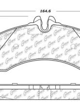 Centric Premium Semi-Metallic Brake Pads with Shims 300.11360                                     - 300.11360 - Image 2