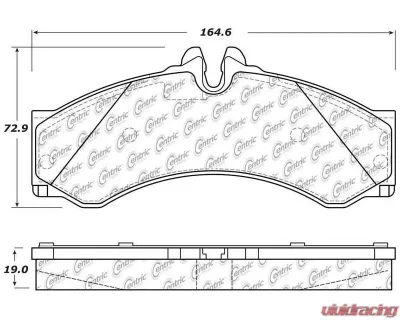 Centric Premium Semi-Metallic Brake Pads with Shims 300.11360 - 300.11360