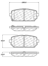 Centric Premium Semi-Metallic Brake Pads with Shims and Hardware 300.12960                                     - 300.12960 - Image 3