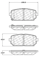 Centric Premium Semi-Metallic Brake Pads with Shims and Hardware 300.12960                                     - 300.12960 - Image 3