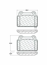 Centric Premium Semi-Metallic Brake Pads with Shims and Hardware 300.13680                                     - 300.13680 - Image 2
