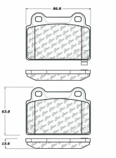 Centric Premium Semi-Metallic Brake Pads with Shims and Hardware 300.13680                                     - 300.13680 - Image 3