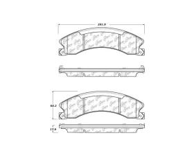 Centric Premium Semi-Metallic Brake Pads with Shims and Hardware 300.15651