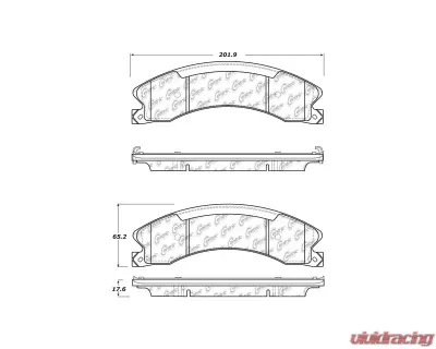 Centric Premium Semi-Metallic Brake Pads with Shims and Hardware 300.15651 - 300.15651