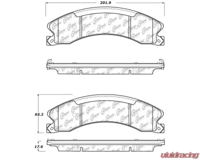 Centric Premium Semi-Metallic Brake Pads with Shims and Hardware 300.15651 - 300.15651
