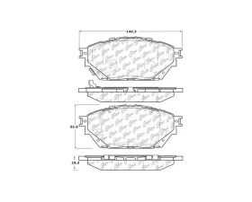 Centric Premium Semi-Metallic Brake Pads with Shims and Hardware 300.16820