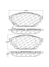 Centric Premium Semi-Metallic Brake Pads with Shims and Hardware 300.16820                                     - 300.16820 - Image 2