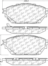 Centric Premium Semi-Metallic Brake Pads with Shims and Hardware 300.16820                                     - 300.16820 - Image 2