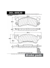 Centric Premium Ceramic Pads with Shims and  Hardware 301.00520                                     - 301.00520 - Image 3