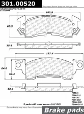 Centric Premium Ceramic Pads with Shims and  Hardware 301.00520                                     - 301.00520 - Image 3