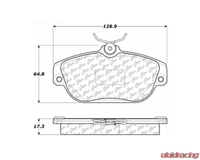 Centric Premium Ceramic Pads with Shims and  Hardware 301.05420 - 301.05420