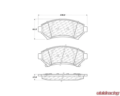 Centric Premium Ceramic Pads with Shims and  Hardware 301.06990 - 301.06990