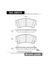 Centric Premium Ceramic Pads with Shims and  Hardware 301.09570                                     - 301.09570 - Image 3