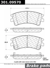 Centric Premium Ceramic Pads with Shims and  Hardware 301.09570                                     - 301.09570 - Image 3