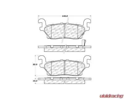 Centric Premium Ceramic Pads with Shims and  Hardware 301.11200 - 301.11200