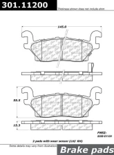Centric Premium Ceramic Pads with Shims and  Hardware 301.11200                                     - 301.11200 - Image 3