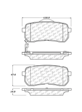 Centric Premium Ceramic Pads with Shims and  Hardware 301.13020                                     - 301.13020 - Image 2