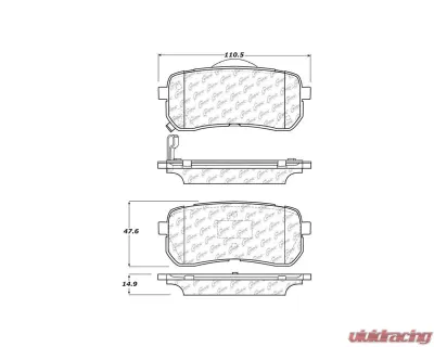 Centric Premium Ceramic Pads with Shims and  Hardware 301.13020 - 301.13020
