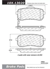 Centric Premium Ceramic Pads with Shims and  Hardware 301.13020                                     - 301.13020 - Image 3